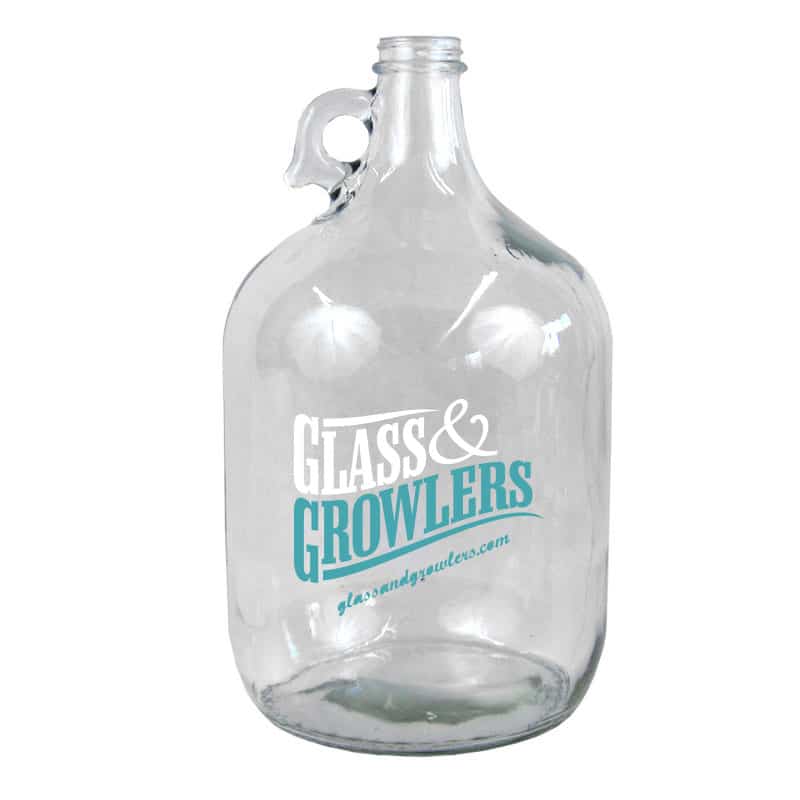1gal Clear Glass Growler (Cap Not Included) - 4/Case, Clear Type III BPA Free 38-400