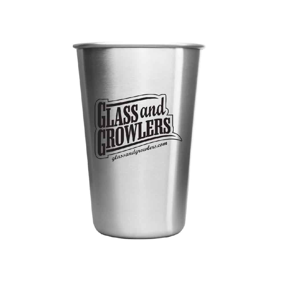 Custom Engraved Etched Printed Personalized Large 16oz Clear Glas