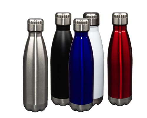 Glacier WC030047 - 17oz Stainless Steel Vacuum Insulated Bottle w/ Copper Liner and Screw-On Cap