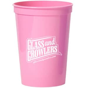 12 oz Pink Smooth Stadium Cups