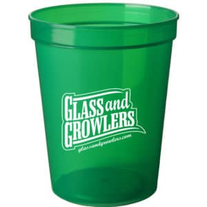 16 oz Translucent Green Smooth Stadium Cups