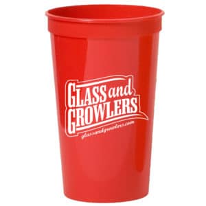 22 oz Red Smooth Stadium Cups