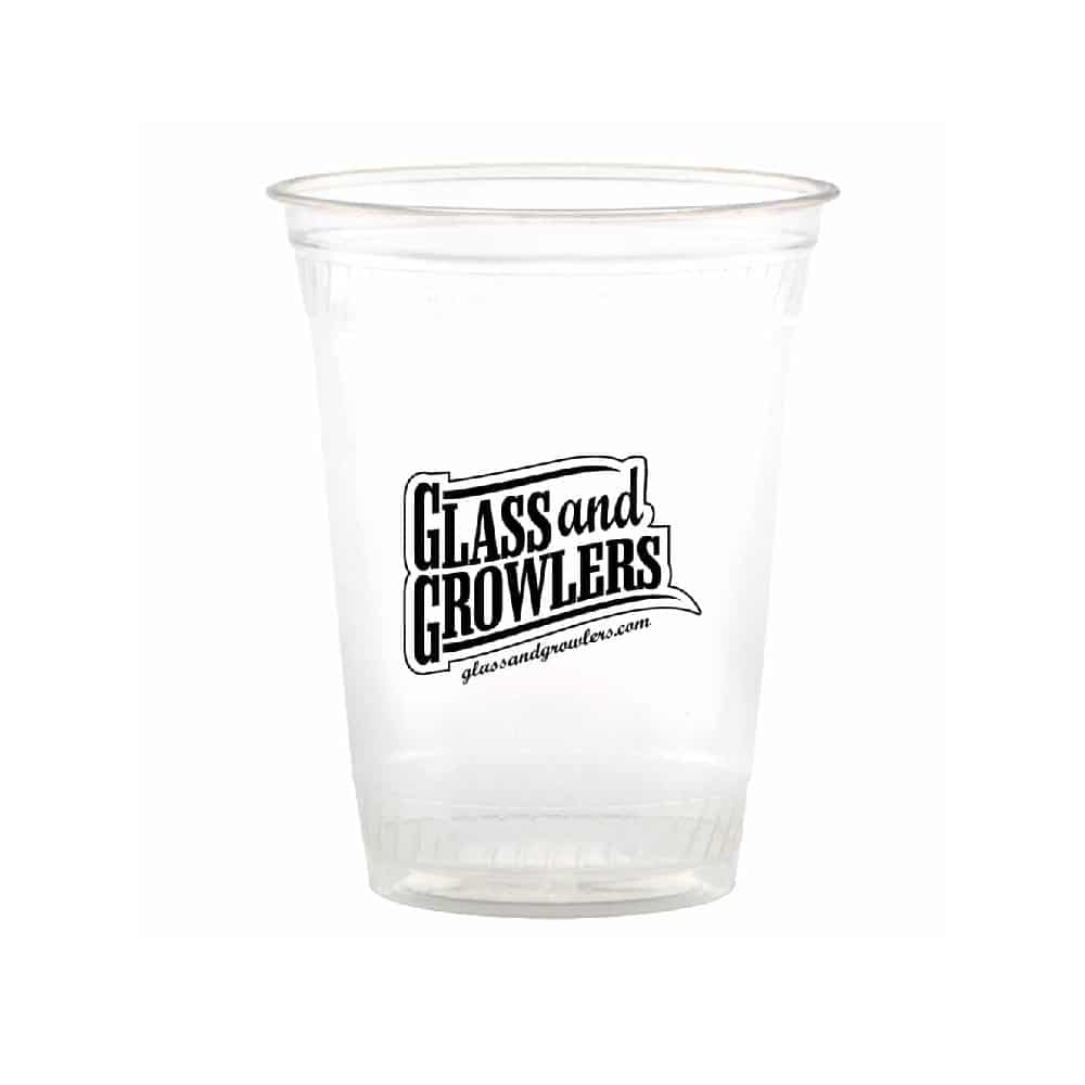 6 Crystal Clear 16 oz Plastic Disposable Drinking Glasses