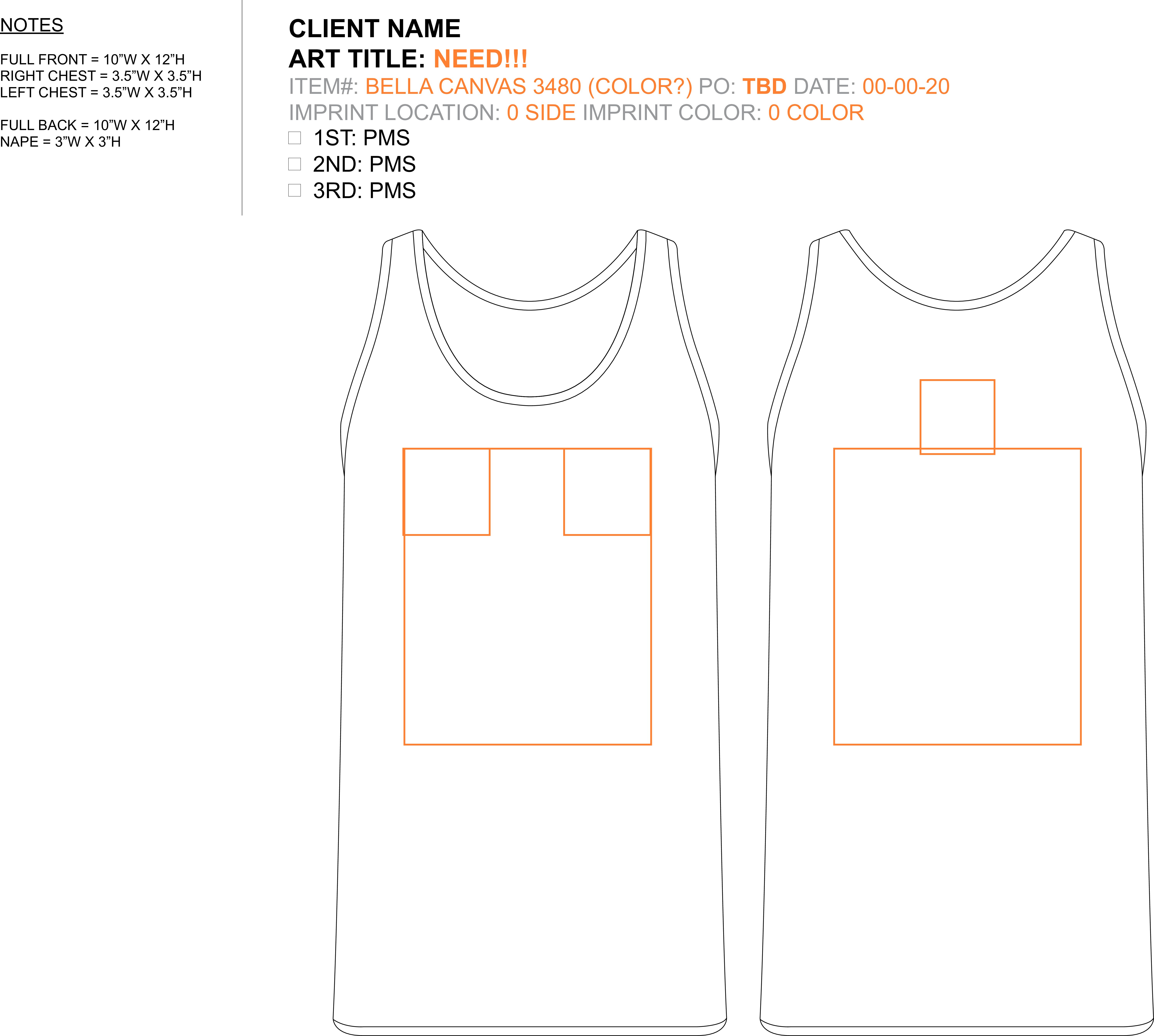 Bella+Canvas 3480 - Unisex Jersey Tank