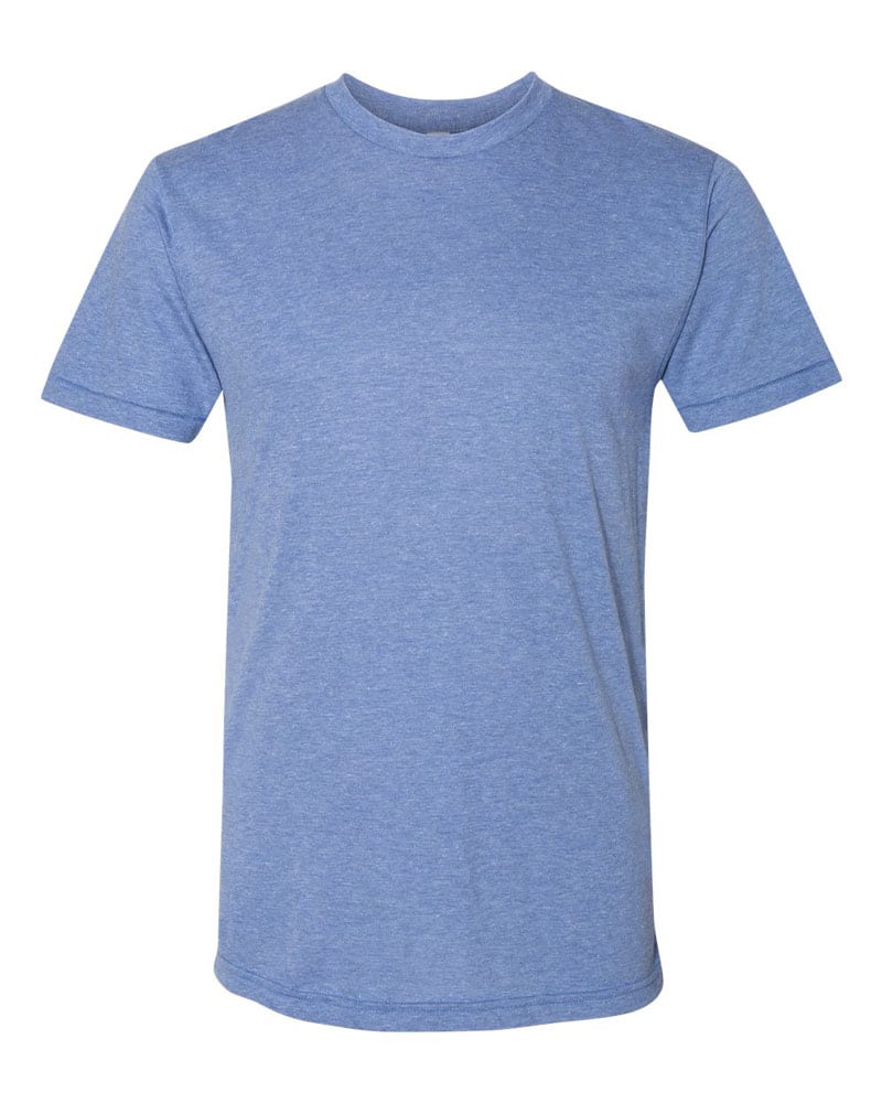 American Apparel TR401W Triblend Track Short Sleeve Light Blue T-Shirt