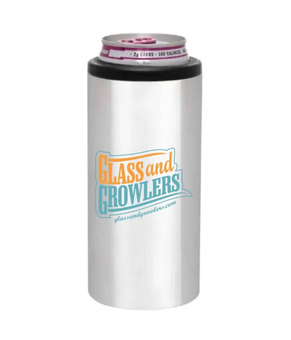 Powder Coated 2 In 1 Vacuum Insulated Can Holder - Assorted Colors