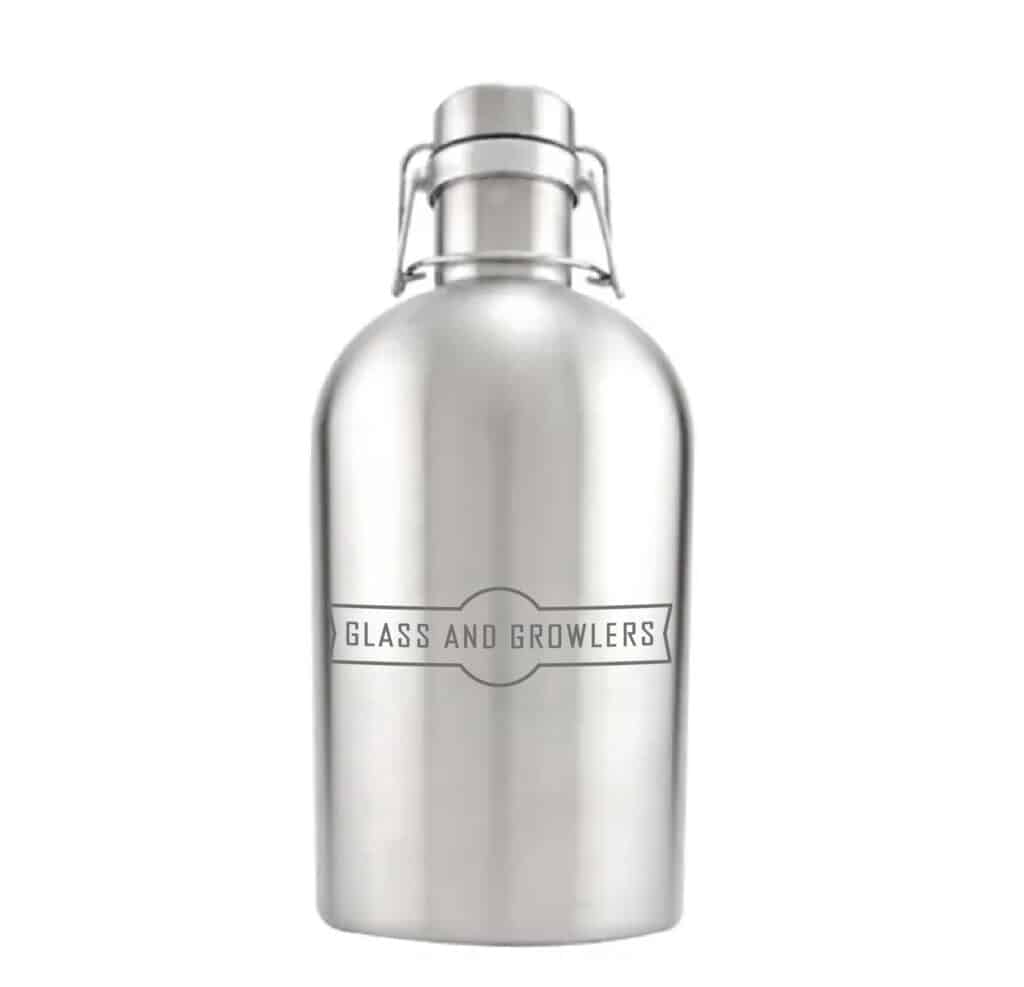 Portland Stainless Steel Beer Growler Jug 64oz Glass and Growlers