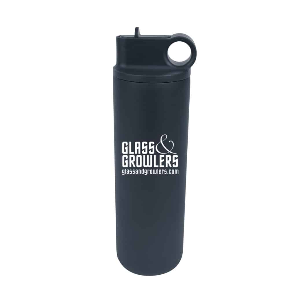 Roanoke Stainless Steel Bottle 27 oz Custom Printed | Glass and Growlers