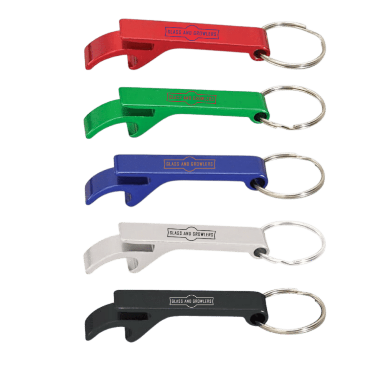 Anodized Aluminum Bottle Opener Keyring| Glass & Growlers