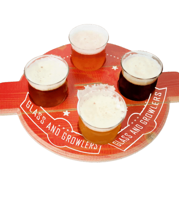 Custom circular wood flight tray 12