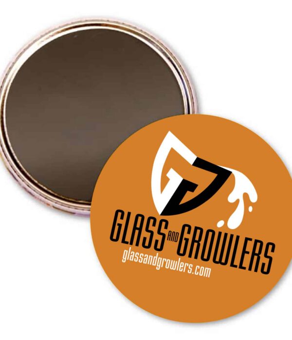 Custom circle button 2.25 magnet backing