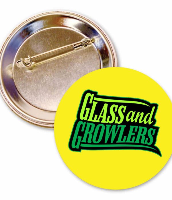 Custom circle button 2.25 pin-backed