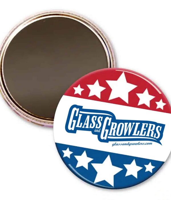 Custom circle button 3 magnet backing