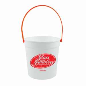 White Bucket with Orange 021 Handle