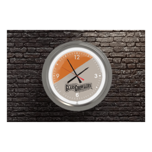 16" Chrome Steel Neon Clock