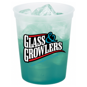 Color Changing Smooth Stadium Cup 16Oz Natural to Green
