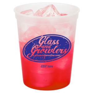 Color Changing Smooth Stadium Cup 16Oz Natural to Pink