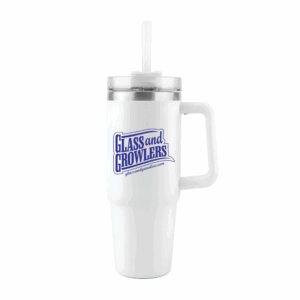 30 oz Stainless Steel Double Wall Mug with Lid White