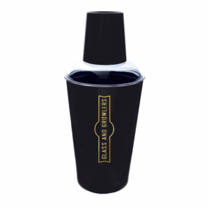 3 Piece Plastic Cocktail Shaker Black - 16oz