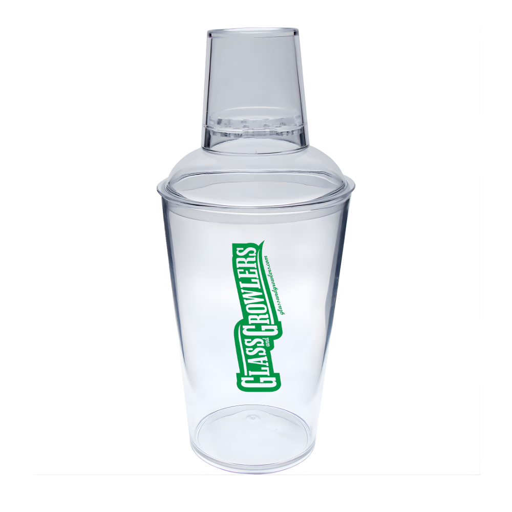 3 Piece Plastic Cocktail Shaker Clear - 16oz