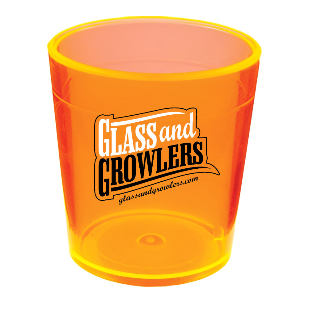 Plastic Standard Shot Glass - Orange 2oz