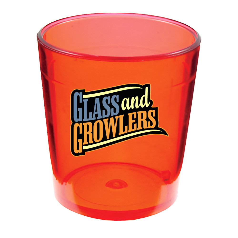 Plastic Standard Shot Glass - Red 2oz