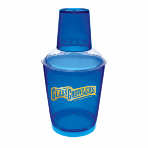 3 Piece Plastic Cocktail Shaker - Blue 12oz