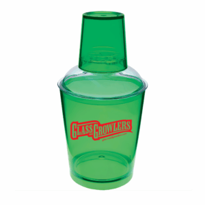 3 Piece Plastic Cocktail Shaker - Green 12oz