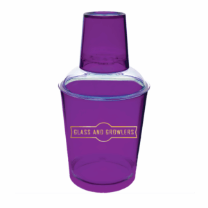 3 Piece Plastic Cocktail Shaker - Purple 12oz