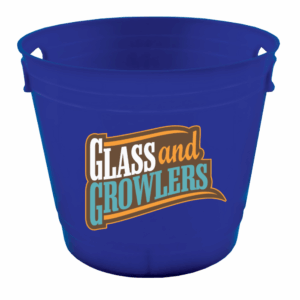 Plastic Party Bucket with Handles Blue - 20oz