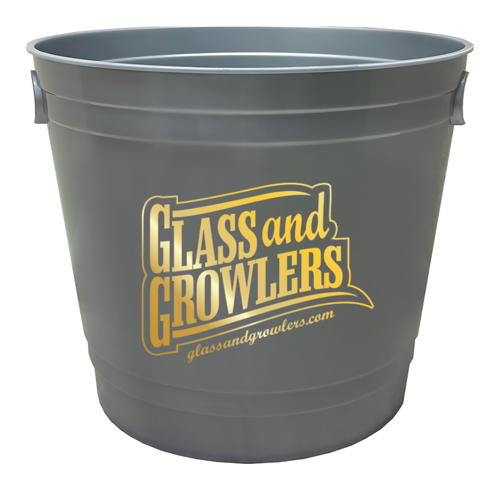 Plastic Party Bucket with Handles Gray - 20oz