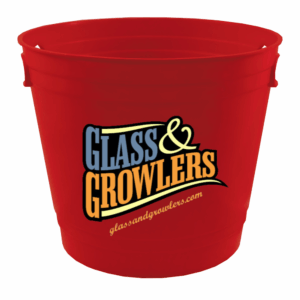 Plastic Party Bucket with Handles Red - 20oz