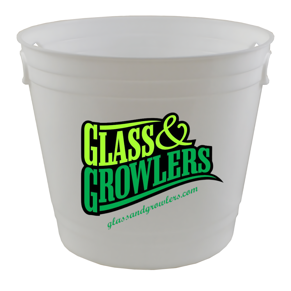 Plastic Party Bucket with Handles White - 20oz