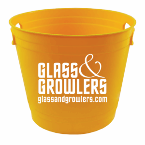 Plastic Party Bucket with Handles Yellow - 20oz