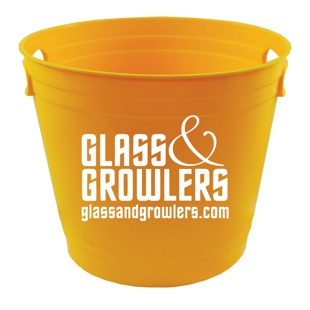 Plastic Party Bucket with Handles Yellow - 20oz