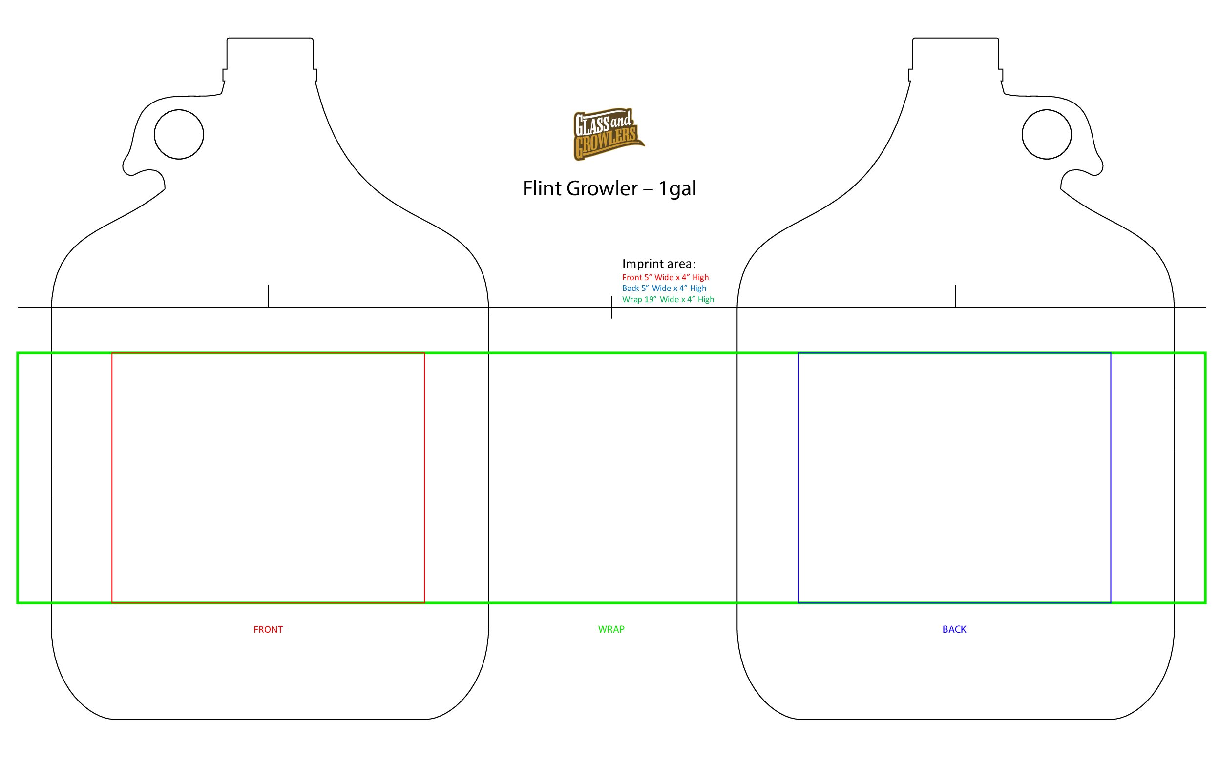 1 Gallon Glass Growler - Flint