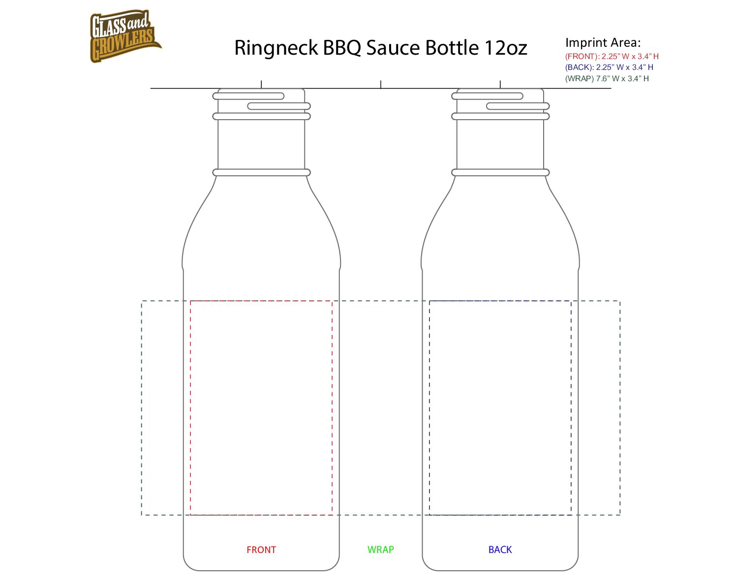 Ringneck BBQ Sauce Bottle 38/400 Finish - 12oz Sauce Bottle