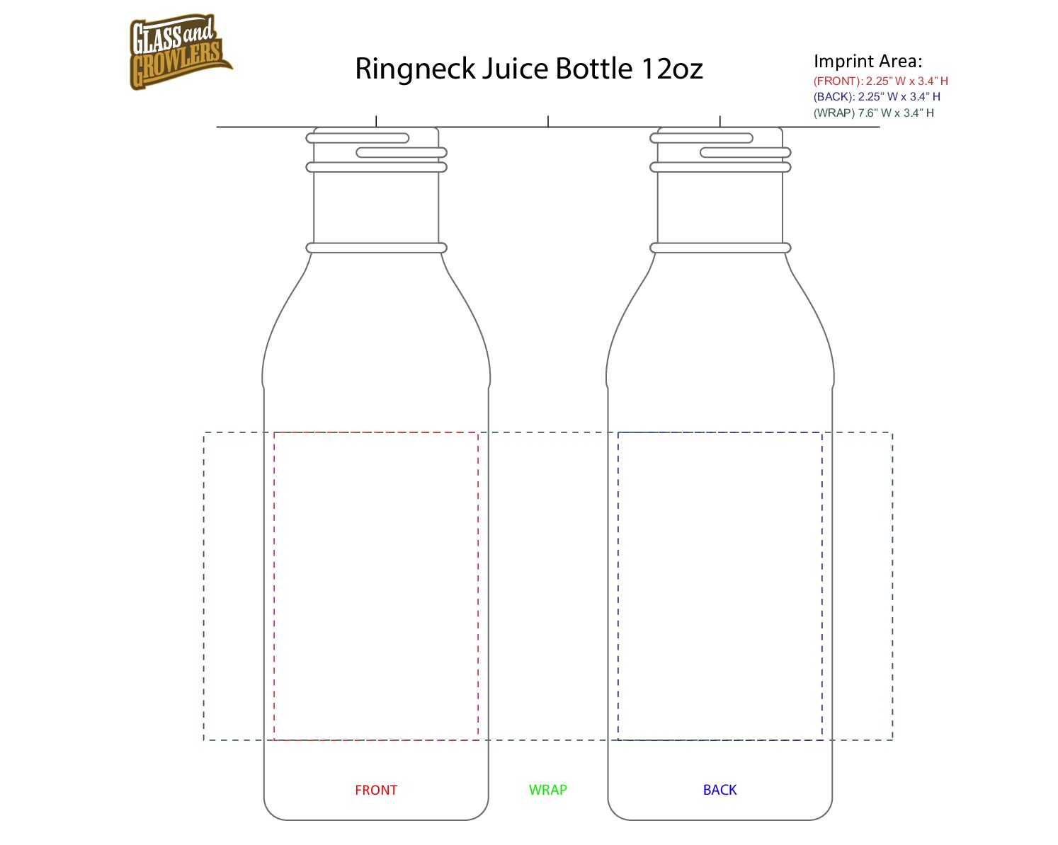 Ringneck Juice Bottle 38/400 Finish - 12oz Juice Bottle