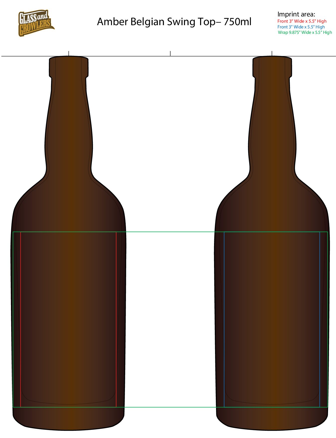 Belgian Amber Swing Top/Crown Cap Combo - 750 ml