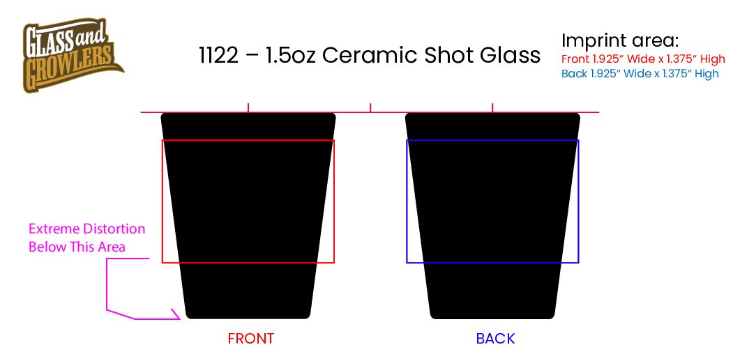 Ceramic Shot Glasses 1.5oz Assorted Colors