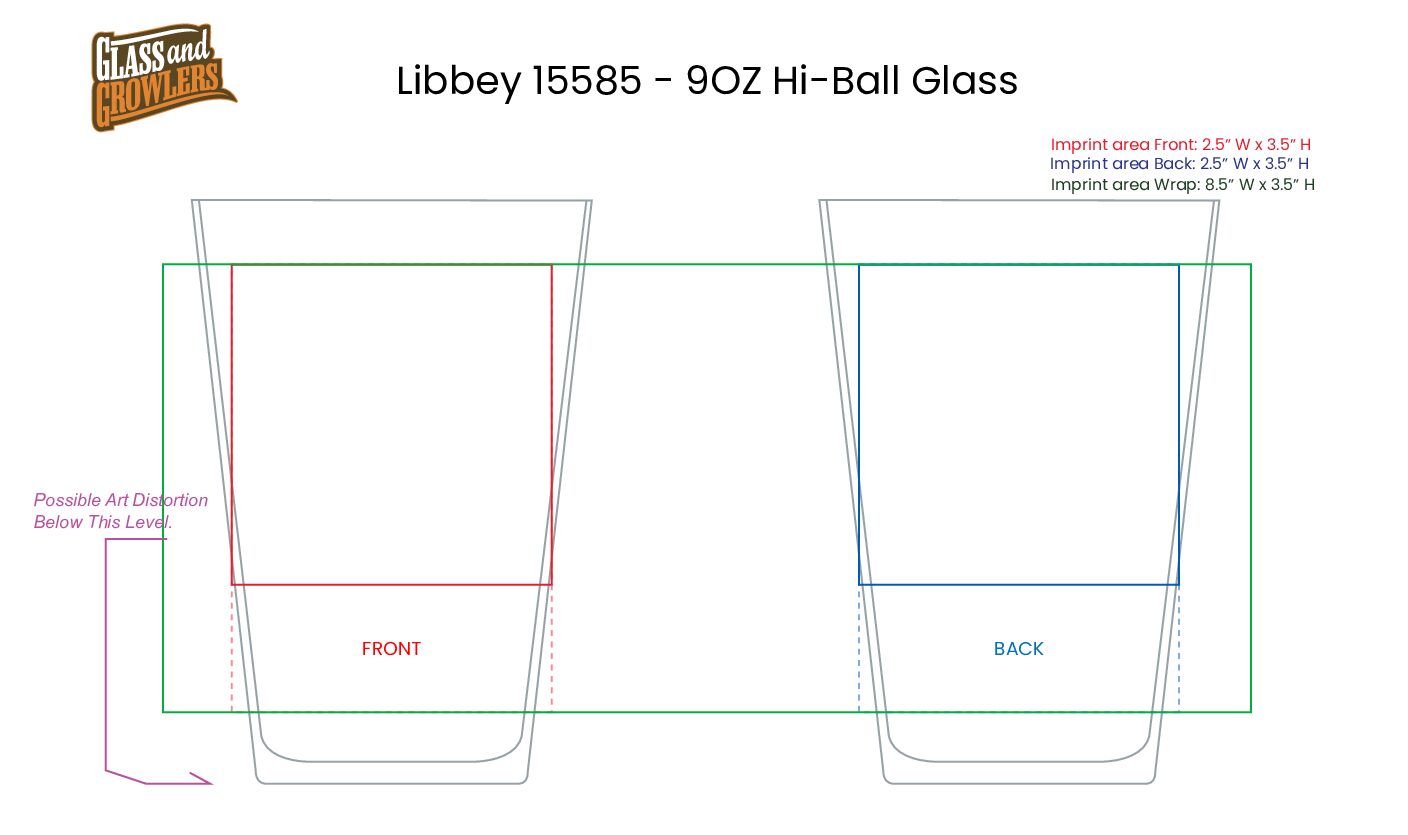 Libbey 15585 - 9oz Half Pint Glass