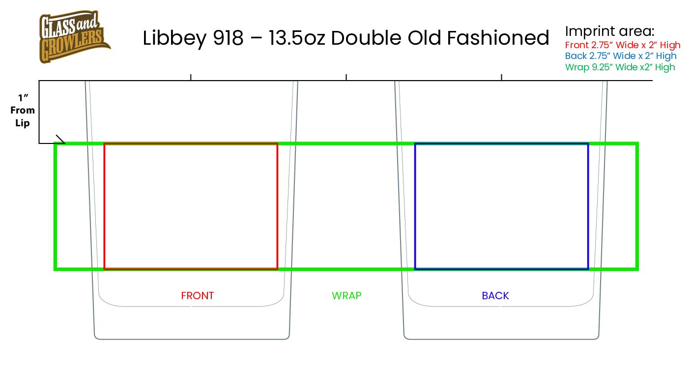 Libbey 918 - 13.5oz Double Old Fashioned
