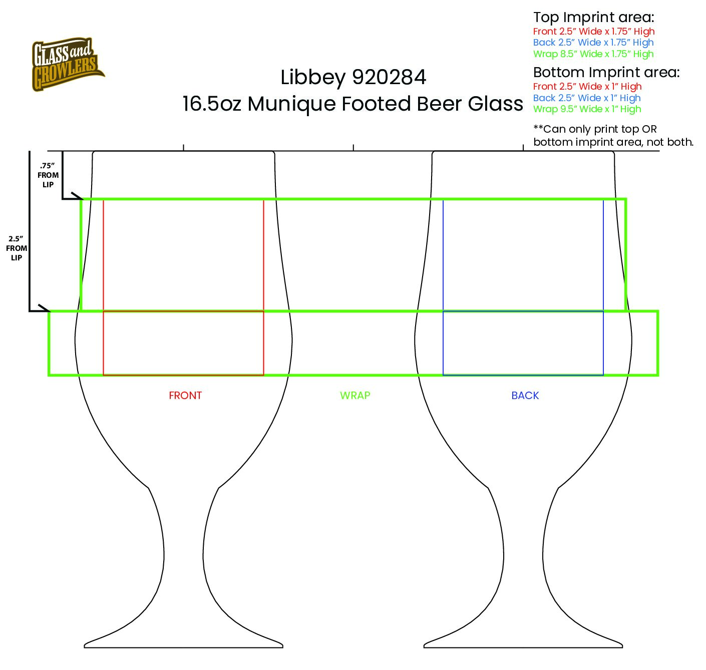 Libbey 920284 - 16.5oz Munique Footed Beer Glass