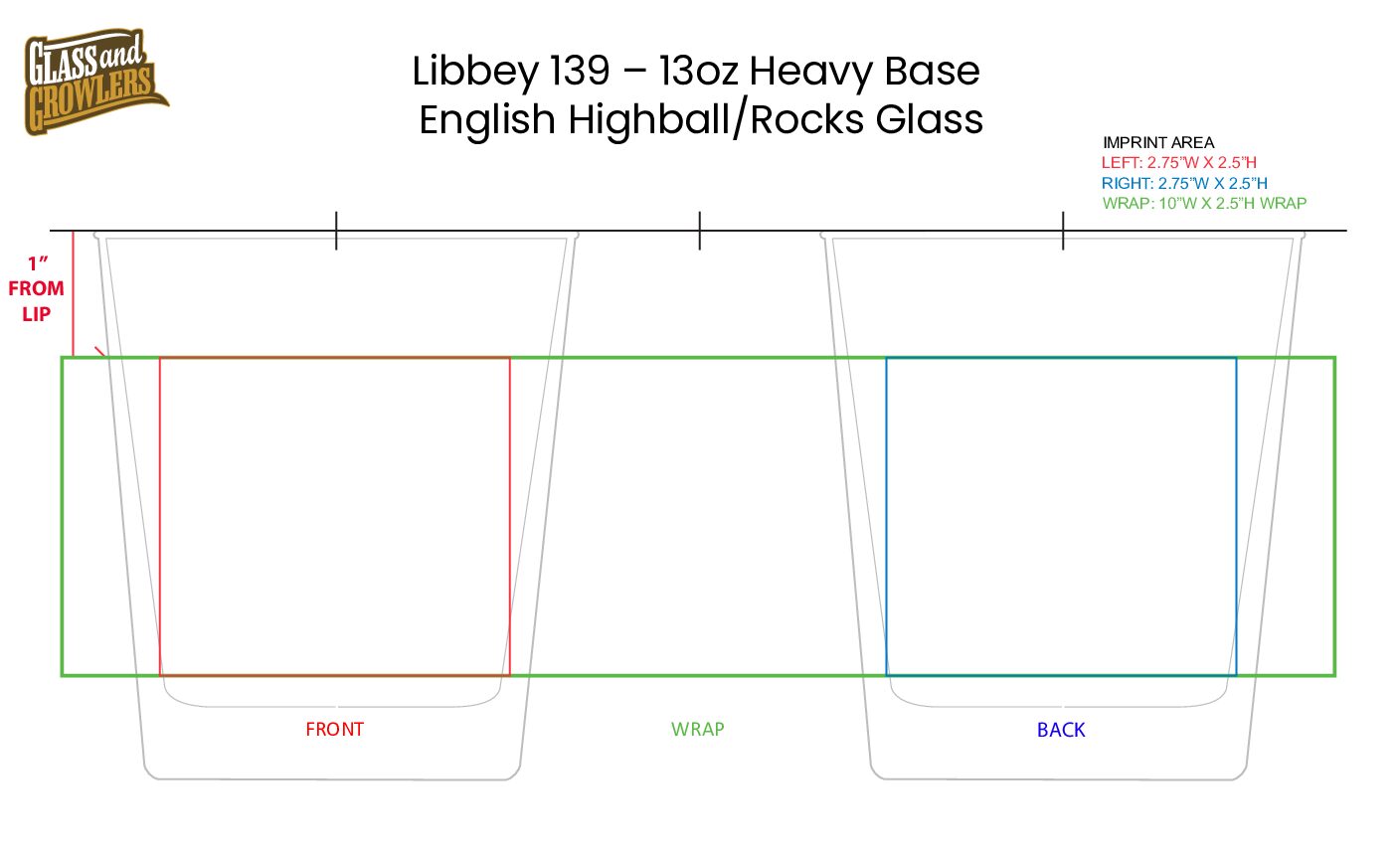 Libbey 139 - 13oz Heavy Base English Highball/Rocks Glass