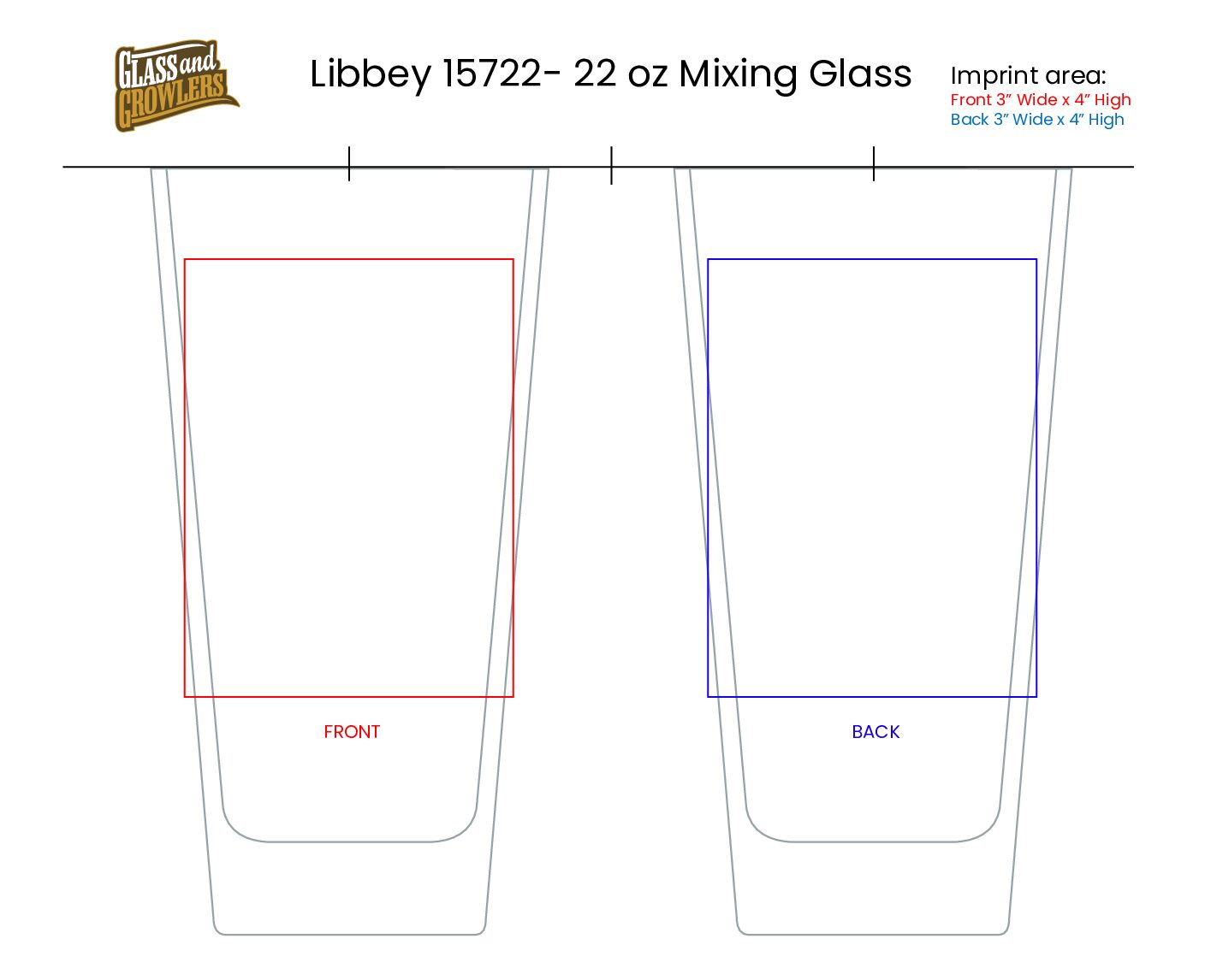 Libbey 15722- 22 oz Mixing Glass