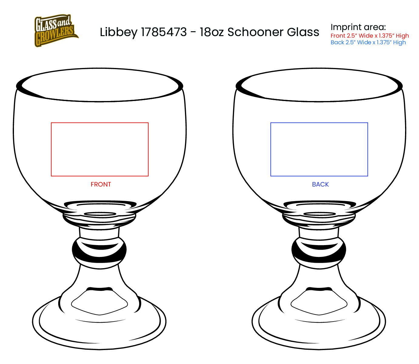 Libbey 1785473 18oz Schooner Glass