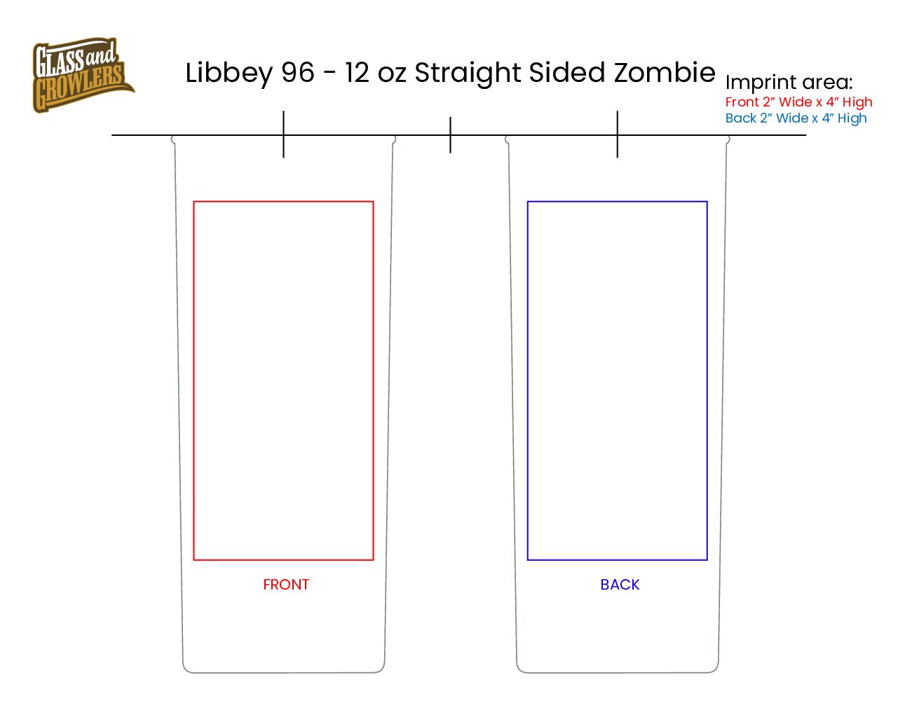 Libbey 96 - 12 oz Straight Sided Zombie
