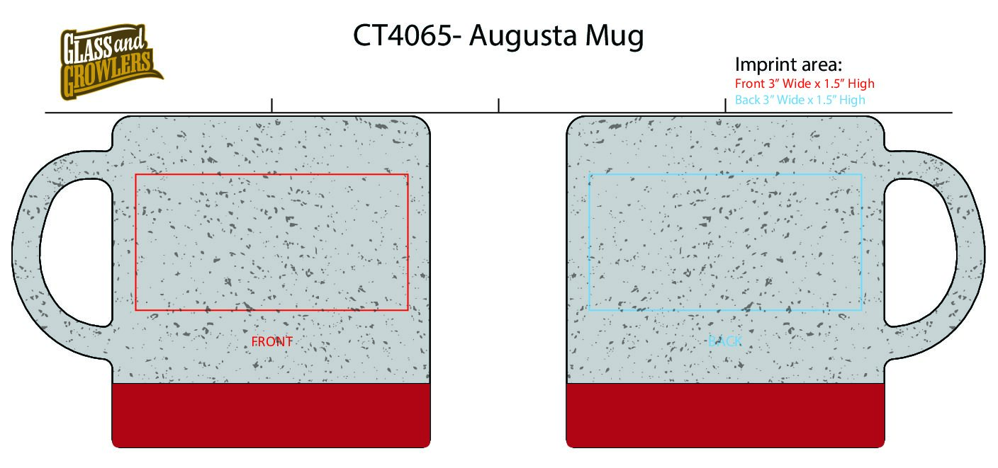 Augusta™ Mug - 14 oz w/ red clay base