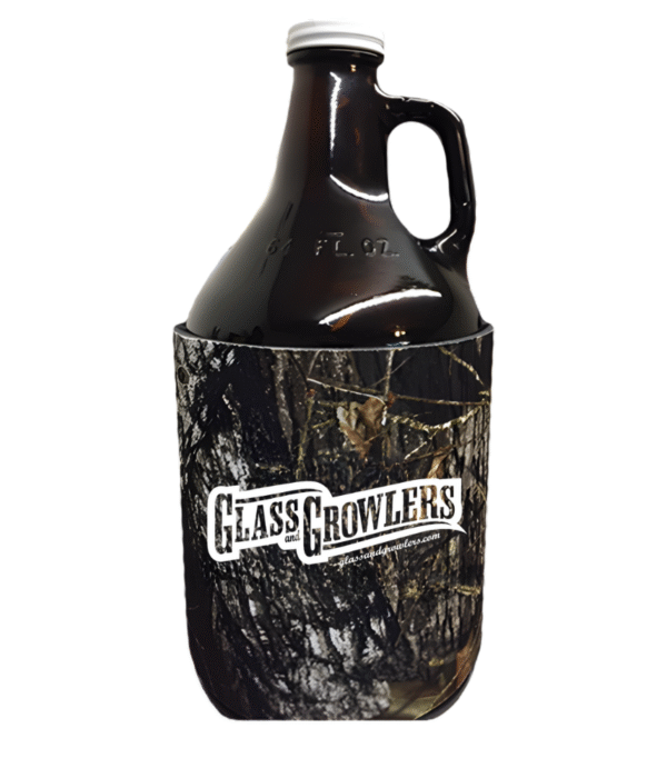 Mossy Oak or Realtree Premium Collapsible Foam 64oz Growler Bottle Insulator