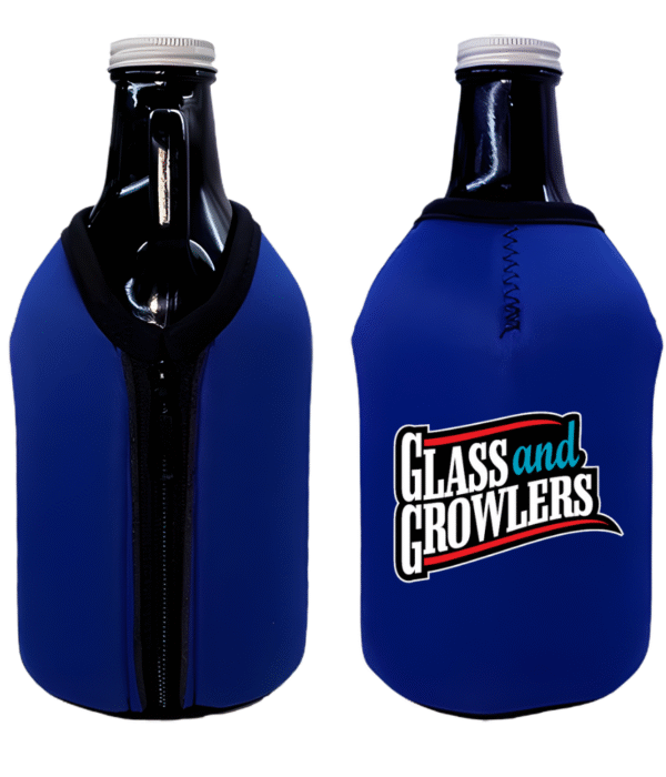 Premium Collapsible Foam 32oz Mini Growler Bottle Zipper Insulator